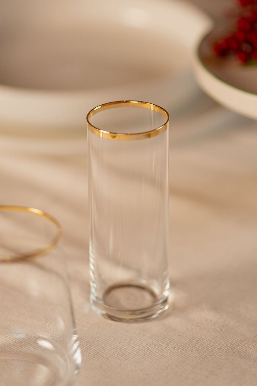 Set de pahare Raki, Hermia, 127RKL1115, Auriu / Transparent - imagine 4